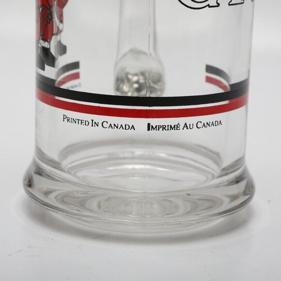 Vintage Glass Beaver Mountie Beer Mug Canada Drinking Cup Retro Canadiana - Picture 6 of 6